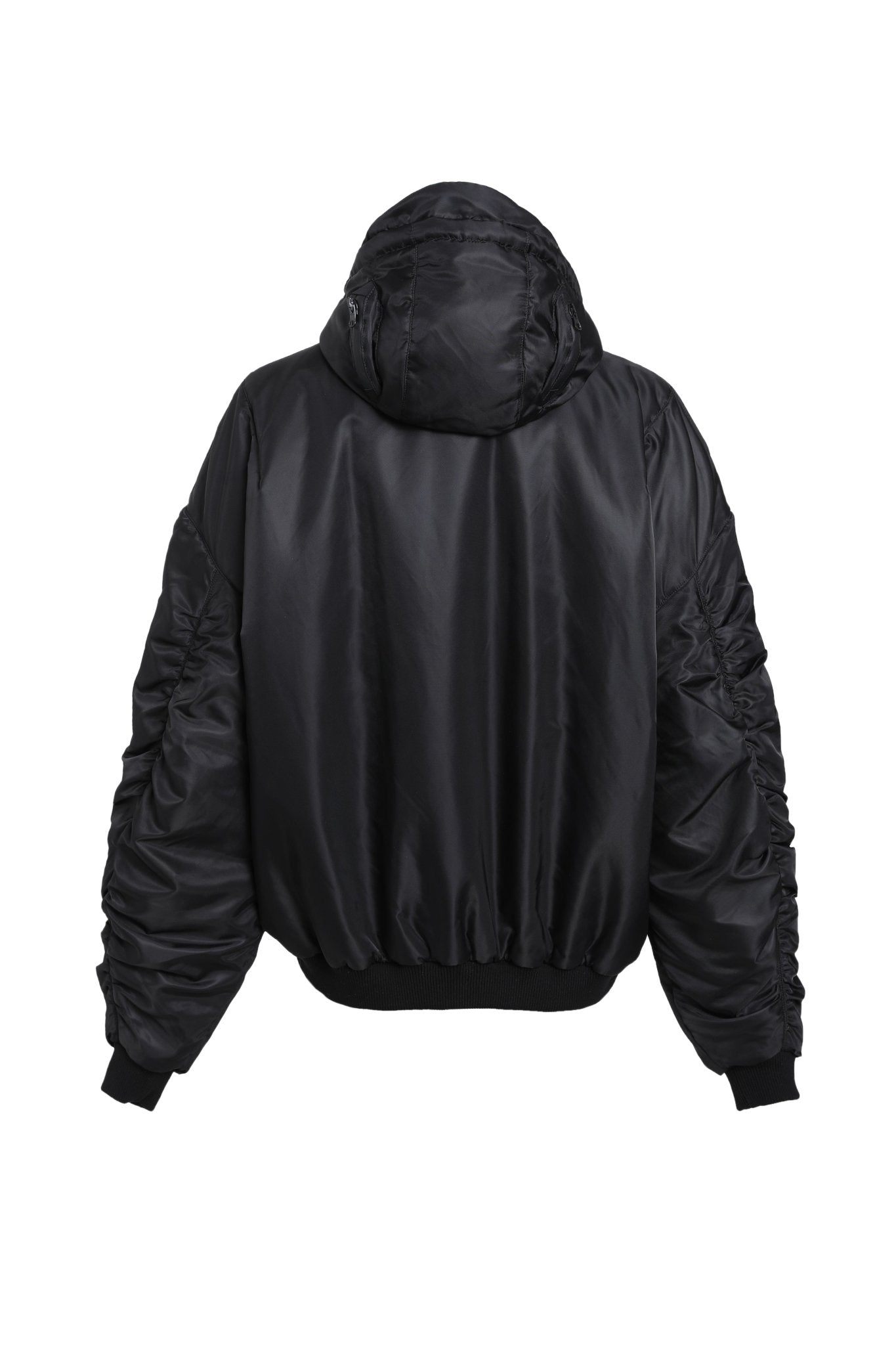 KUSIKOHC Helmet Detail Hooded Bomber Black | MADA IN CHINA