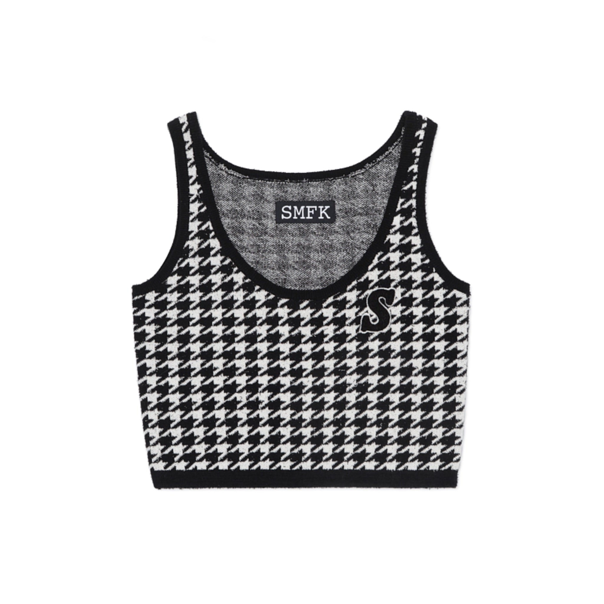 SMFK Houndstooth Knitted Undershirt Black | MADA IN CHINA