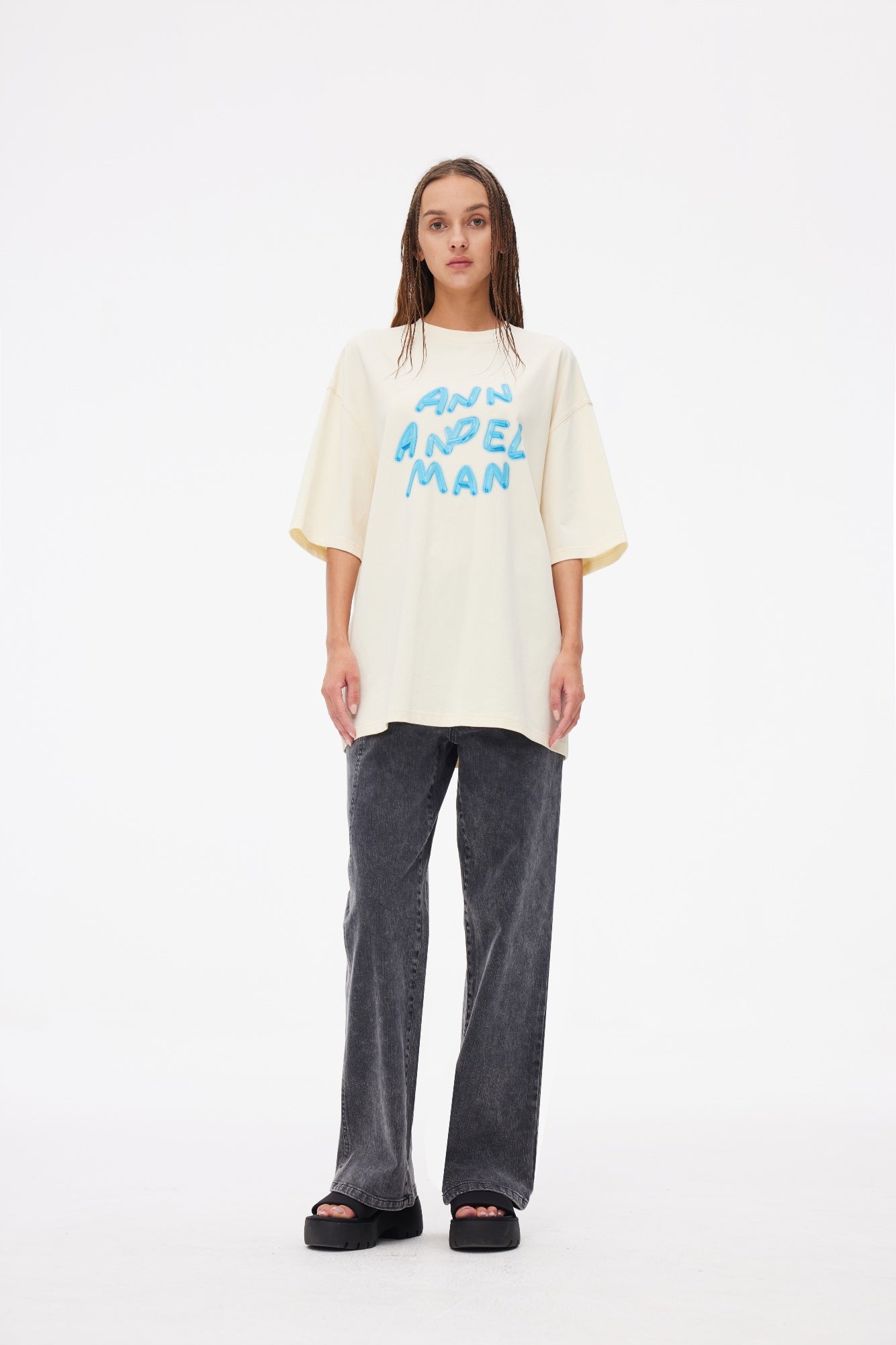 ANN ANDELMAN Jelly Letter T-shirt Beige | MADA IN CHINA