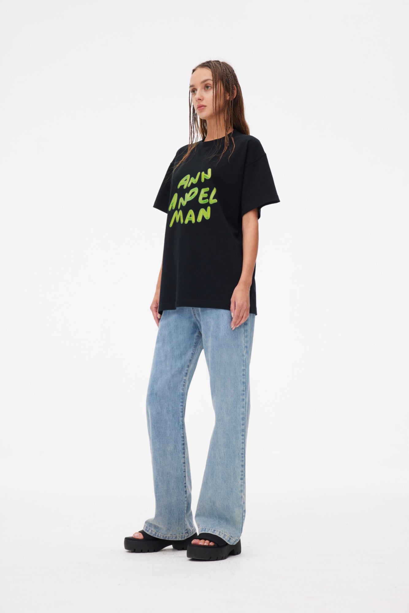 ANN ANDELMAN Jelly Letter T-shirt Black | MADA IN CHINA