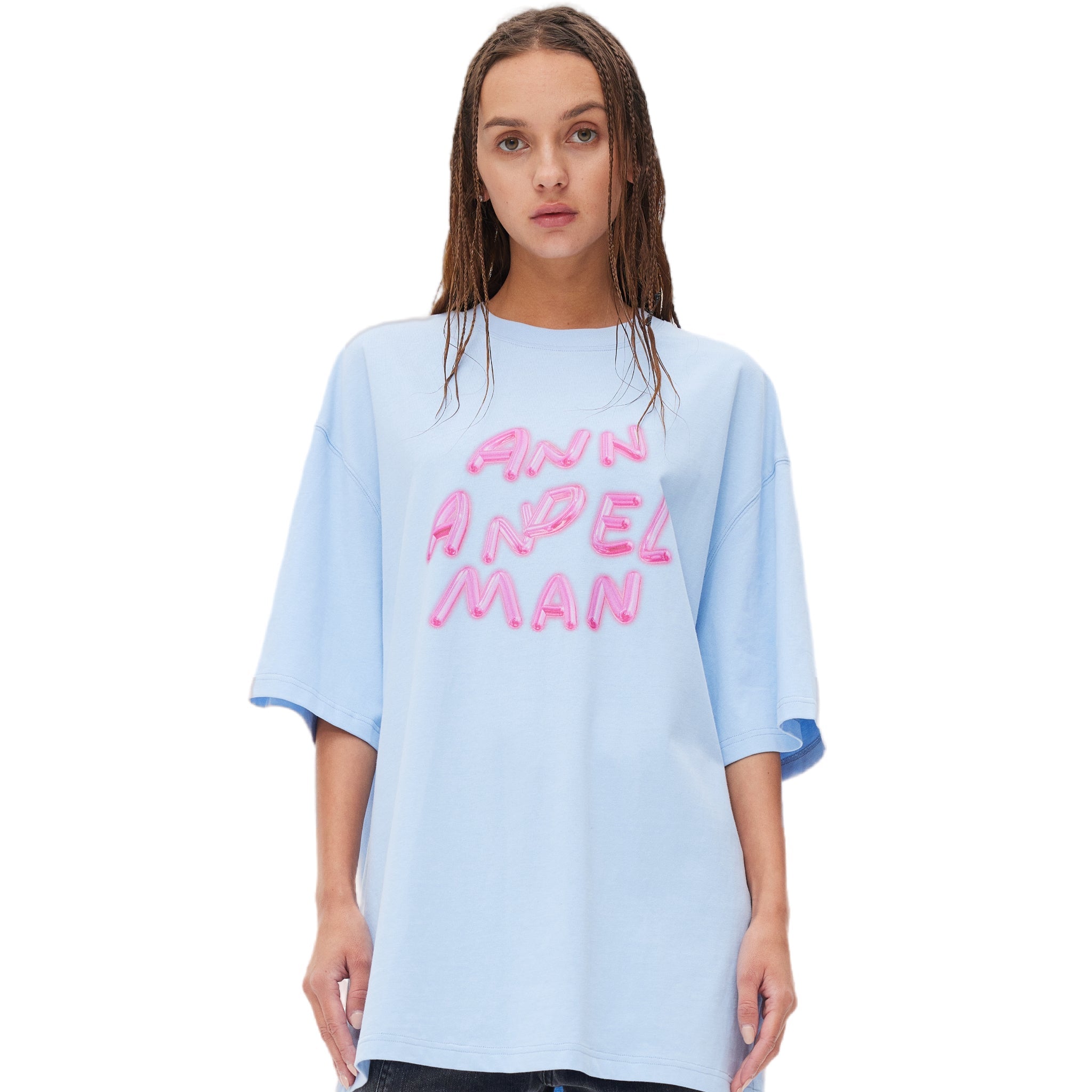 ANN ANDELMAN Jelly Letter T-shirt Blue | MADA IN CHINA