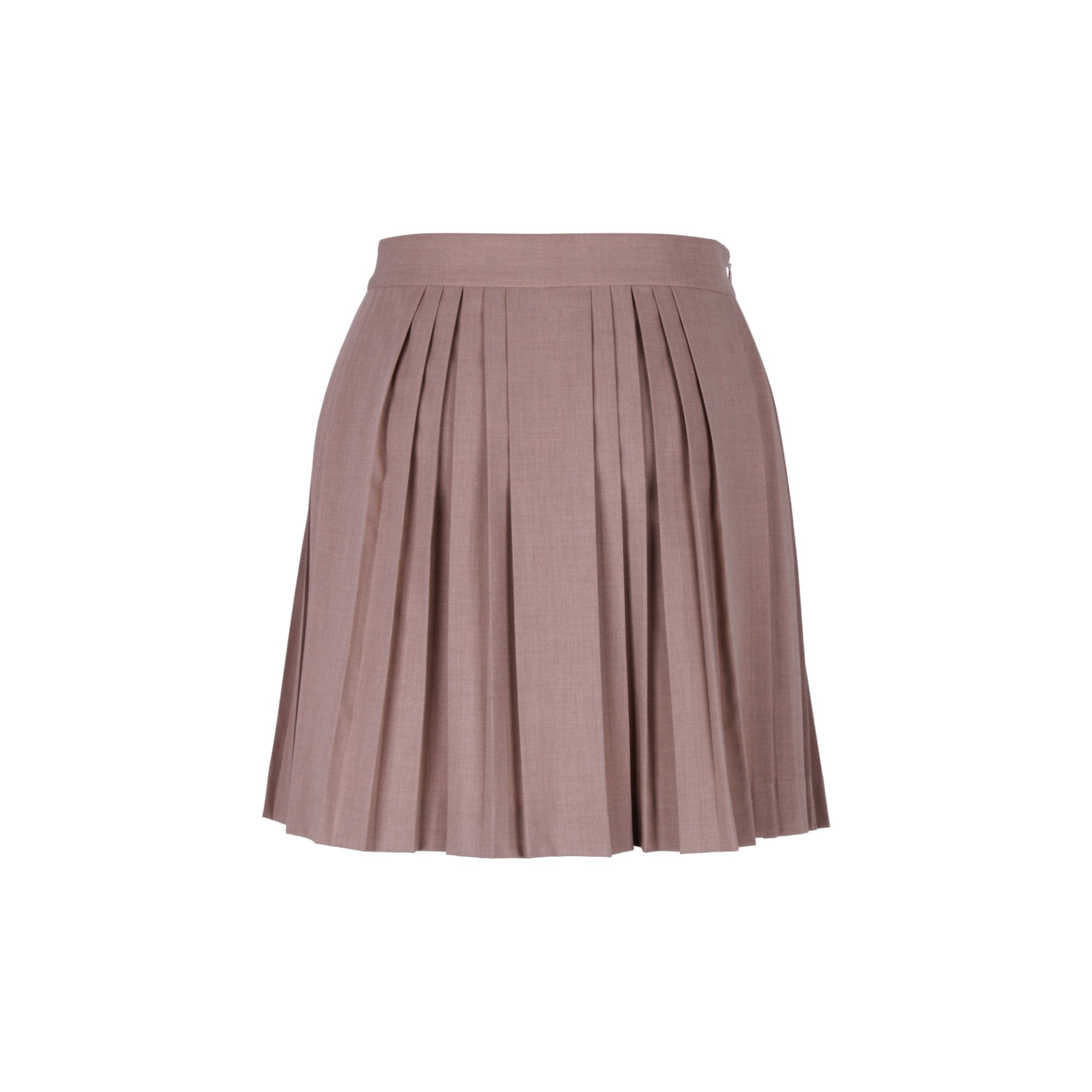 CALVIN LUO Khaki Small Twist-Lock Pleated Skirt | MADA IN CHINA