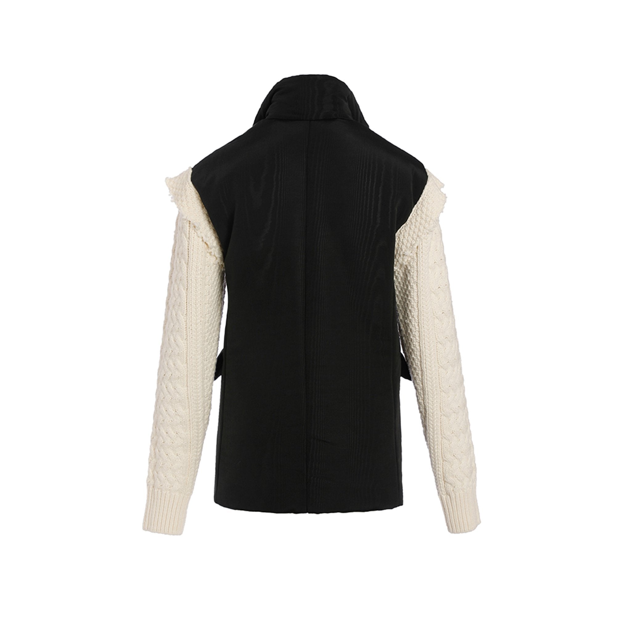 DEPLUMER Knitted Sleeve Jackets Black | MADA IN CHINA