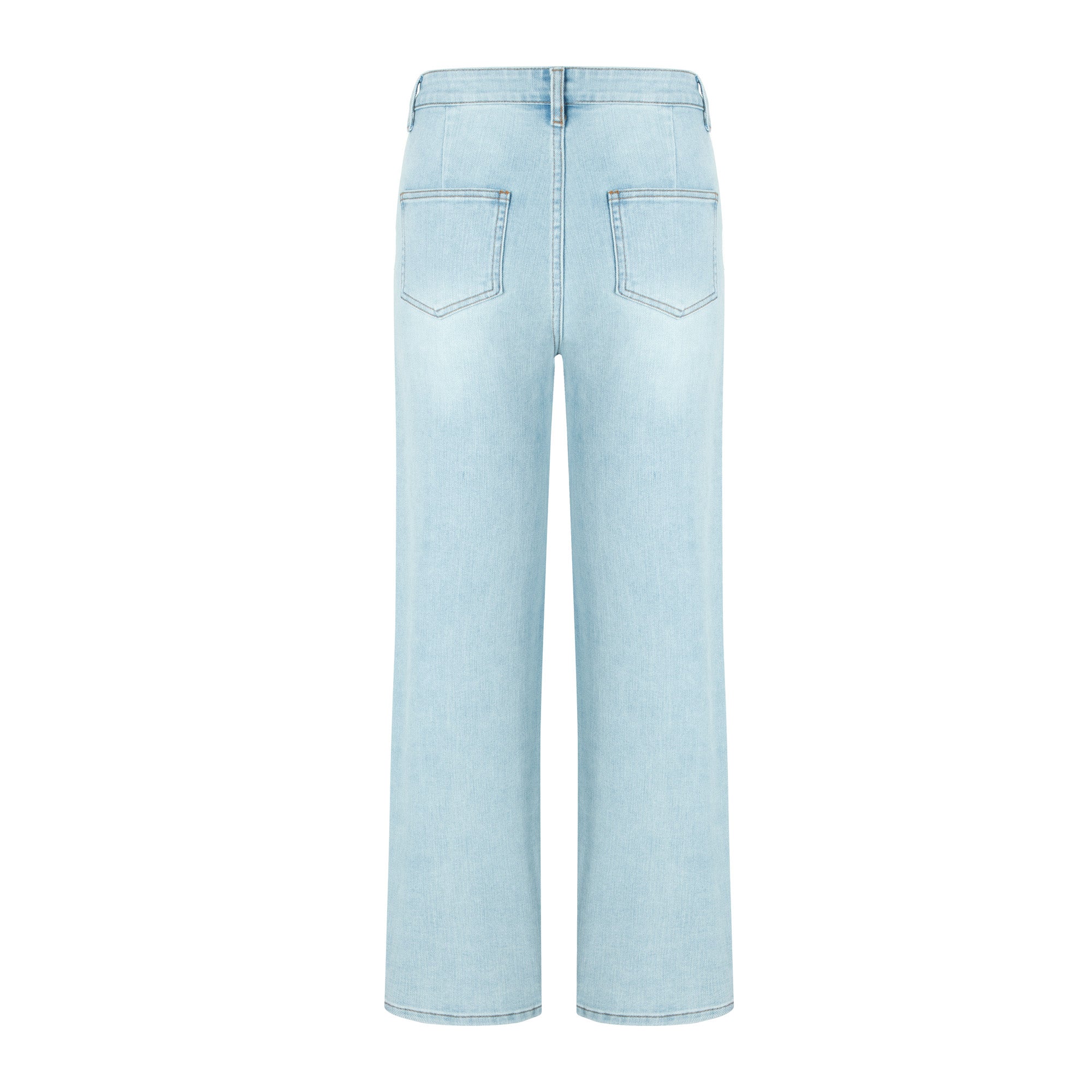 HERLIAN Labeled Logo Wide-Leg Jeans | MADA IN CHINA