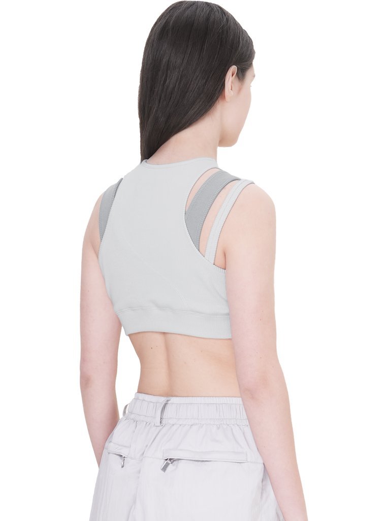 C2H4 Layered Women Sporty Bra Grey | MADA IN CHINA