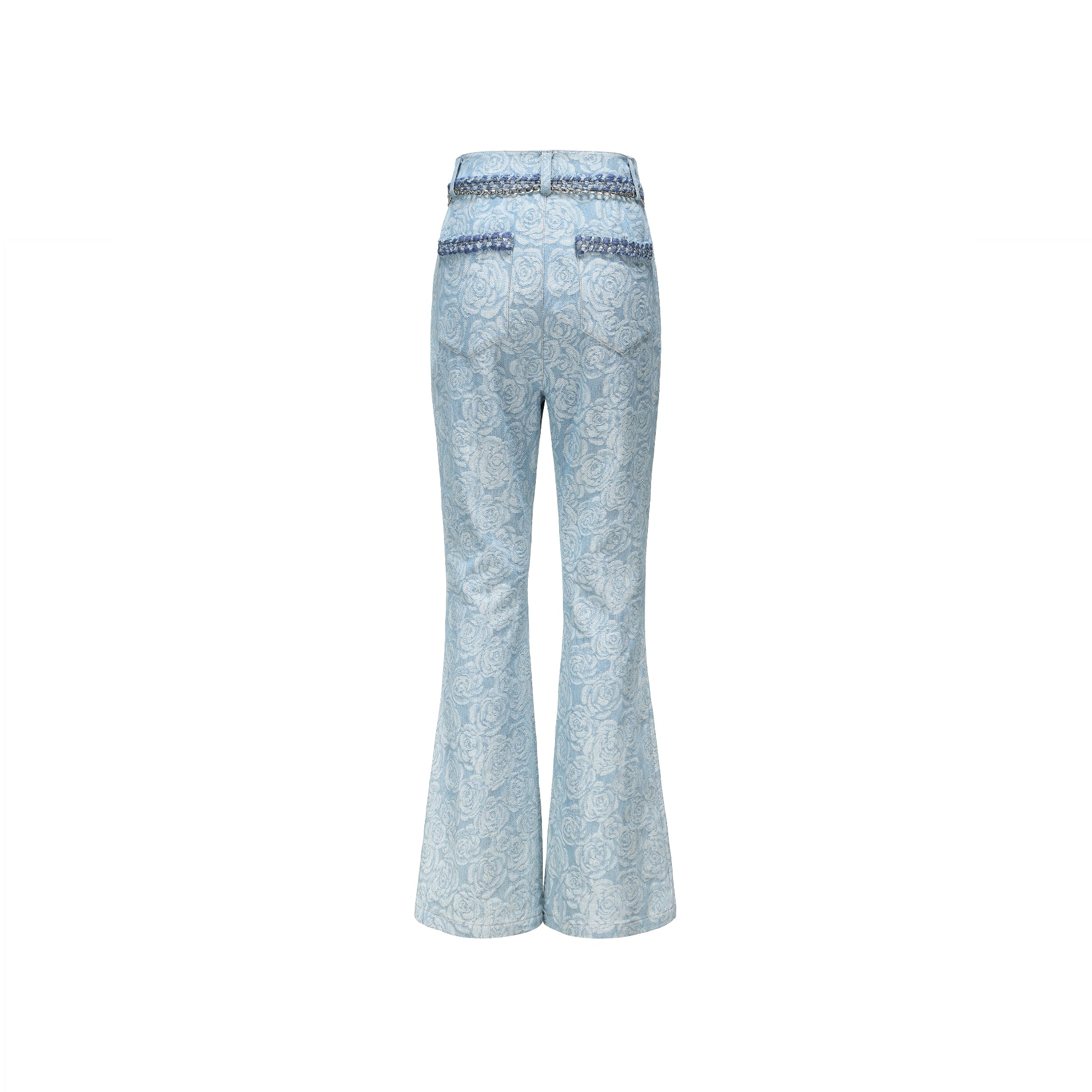 ARTE PURA Light Blue Denim Flared Trousers | MADA IN CHINA