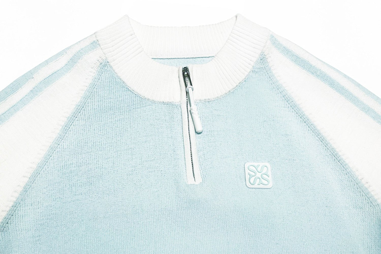 SOMESOWE Light Blue Zipper Shirt | MADA IN CHINA