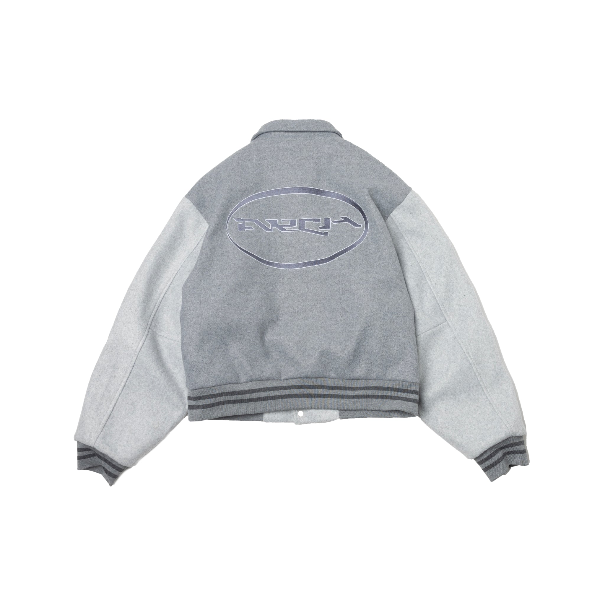 ARCH Logo Baseball Jacket Grey | MADA IN CHINA