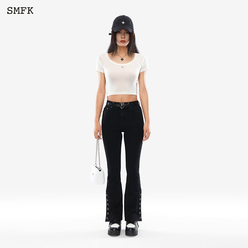 SMFK Mermaid Biker Jeans Black | MADA IN CHINA