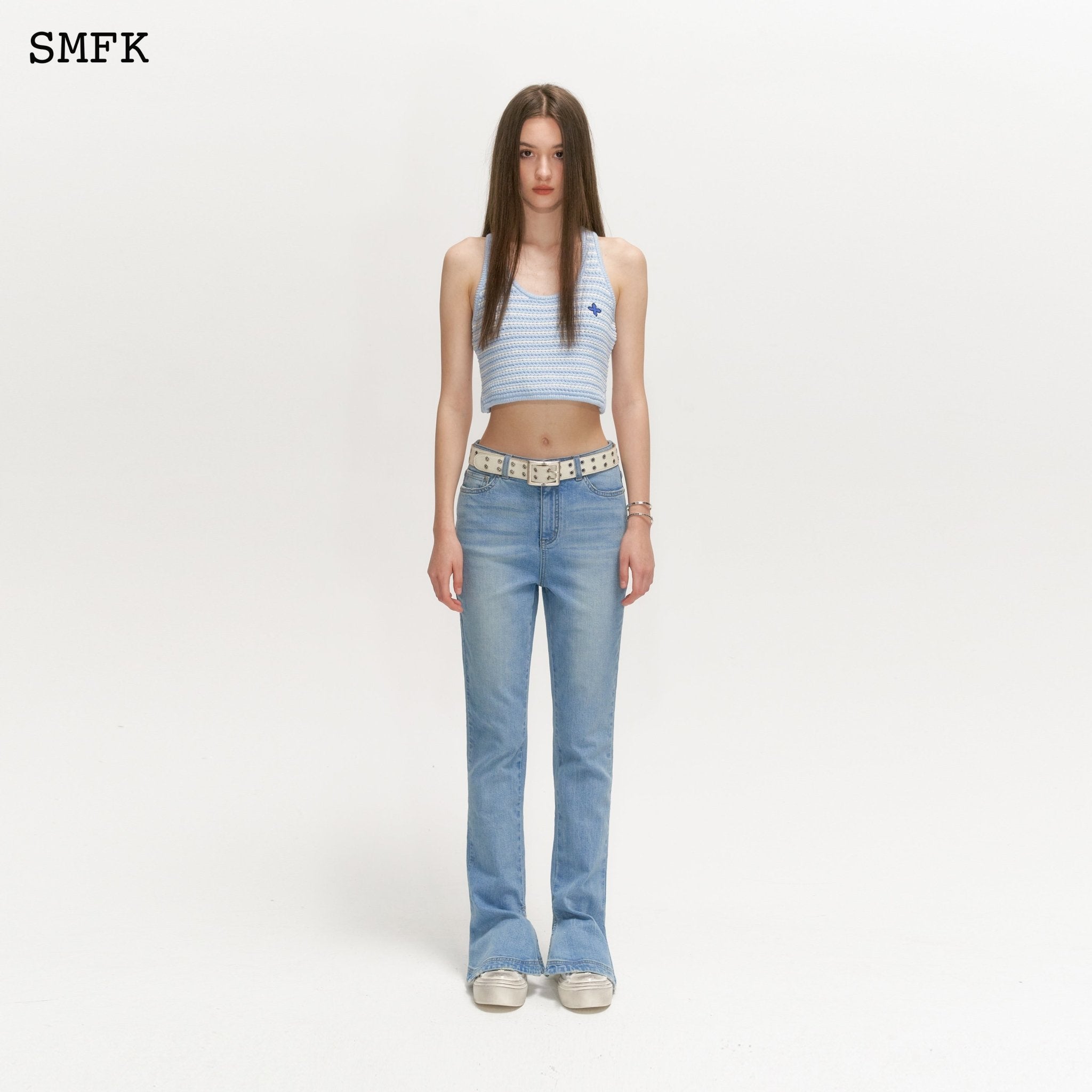 SMFK Mermaid Blue Tight Jeans | MADA IN CHINA