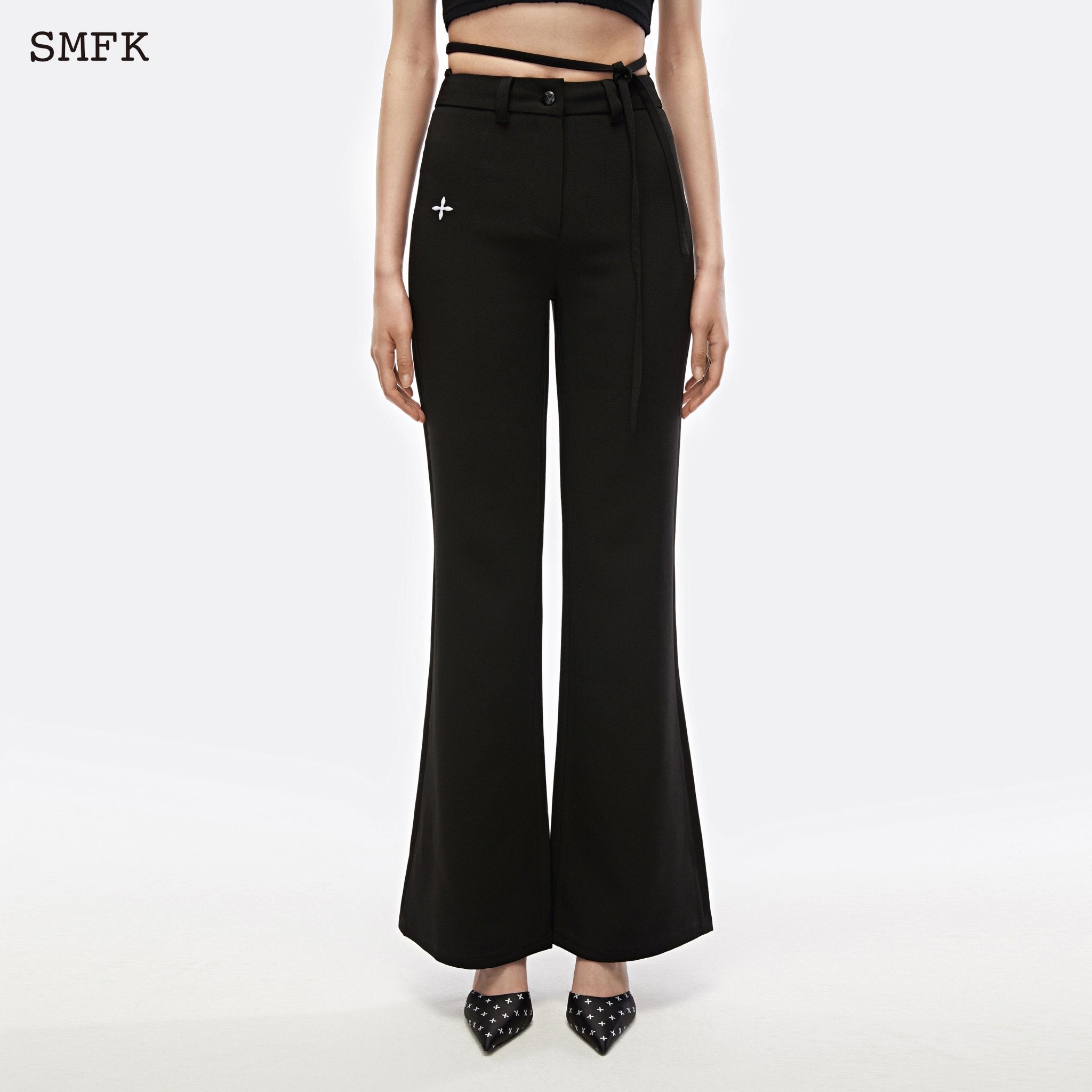 SMFK Mermaid Classic High Waist Suit Pants Midnight Black | MADA IN CHINA