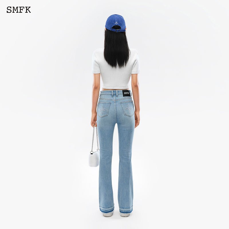 SMFK Mermaid Double Waist Jeans Blue | MADA IN CHINA