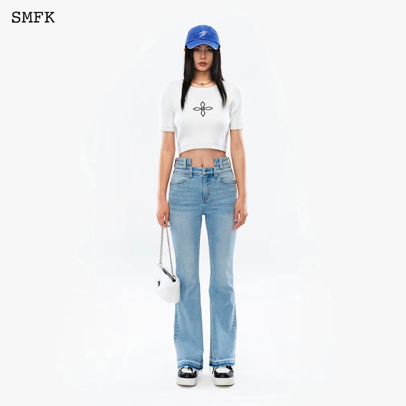 SMFK Mermaid Double Waist Jeans Blue | MADA IN CHINA