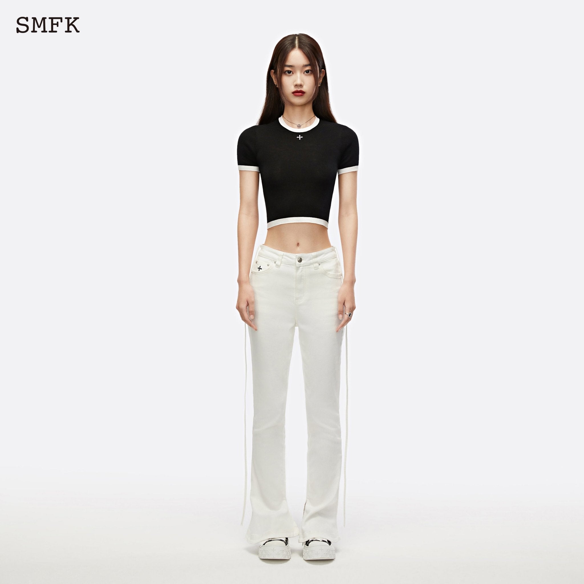 SMFK Mermaid Skinny Jeans Sky White | MADA IN CHINA