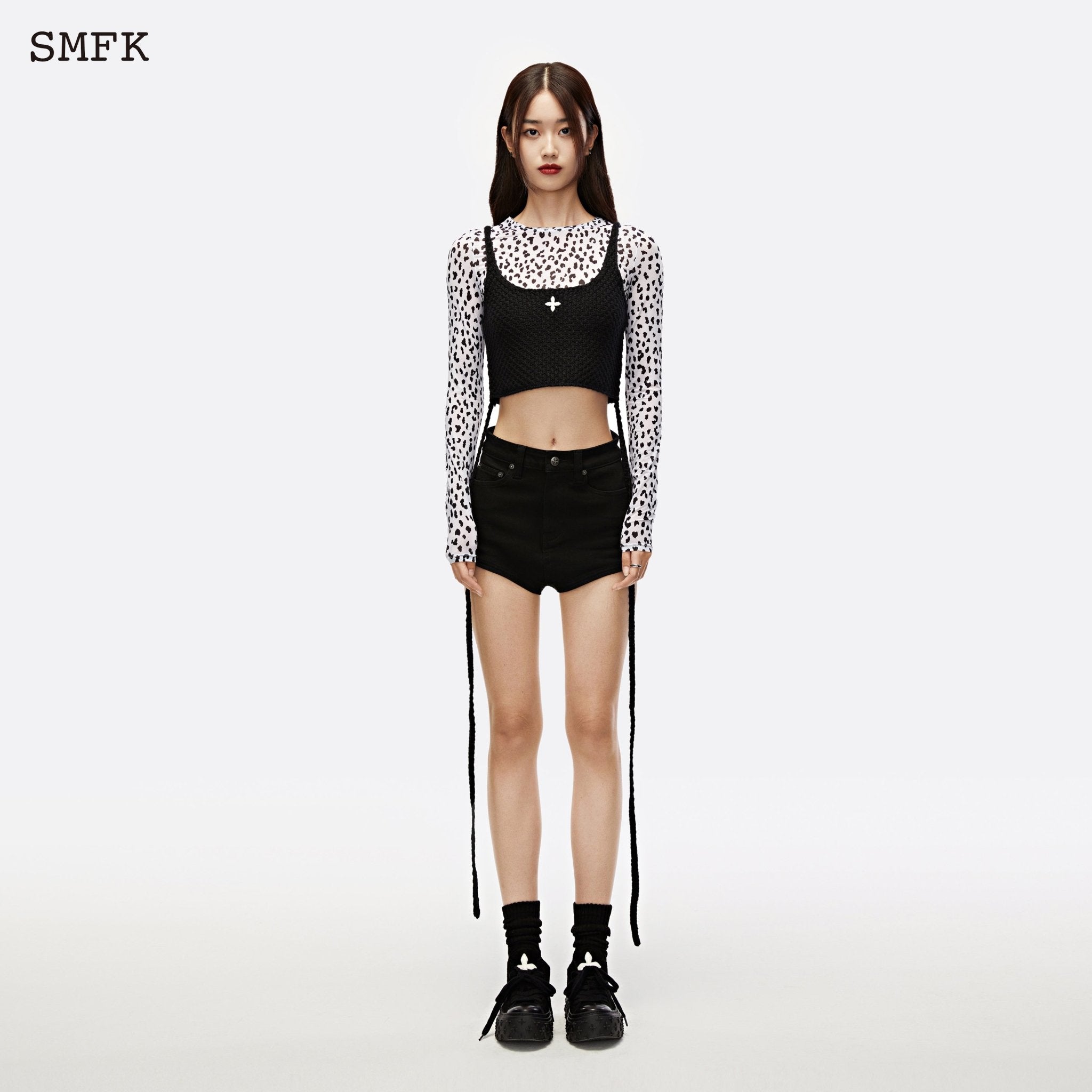 SMFK Mermaid Wool Knit Vest Midnight Black | MADA IN CHINA