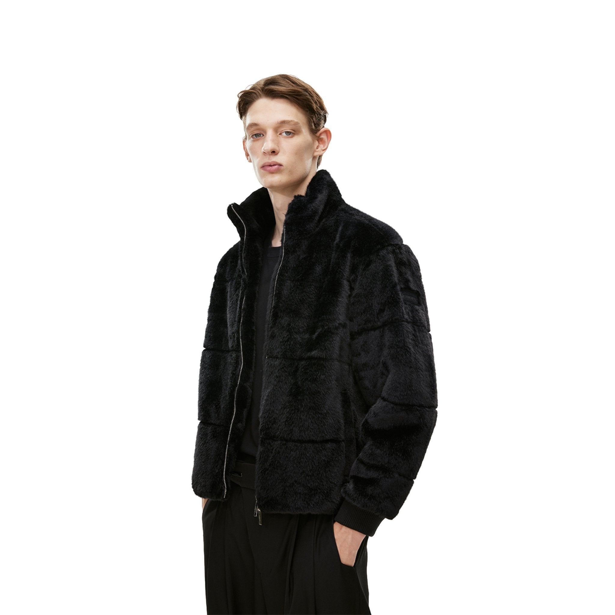 Unawares Metal Chain Mink Jacket Black | MADA IN CHINA