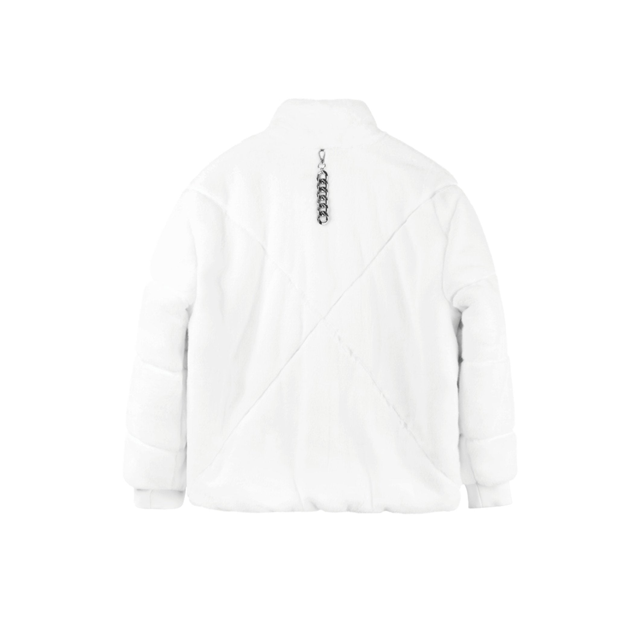 Unawares Metal Chain Mink Jacket White | MADA IN CHINA