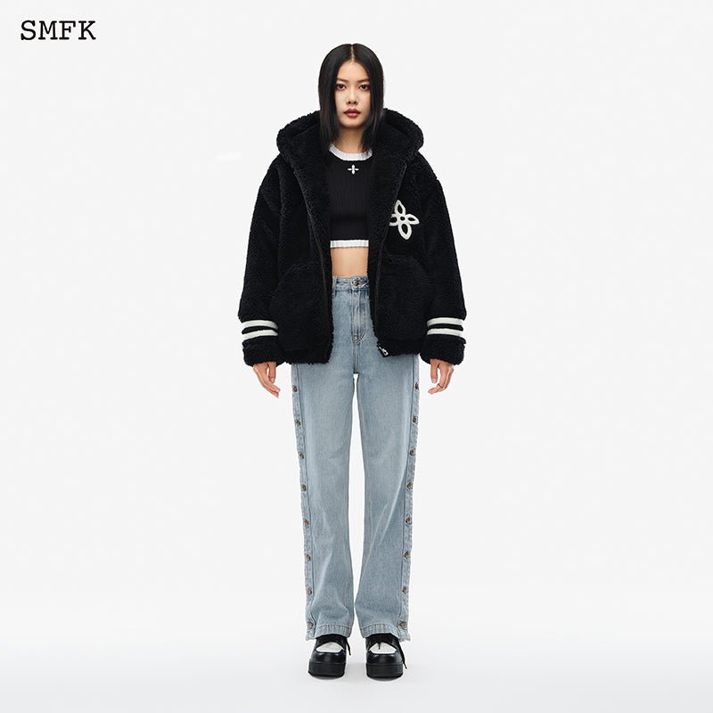 SMFK Midnight Flower Campus Fleece Hoodie | MADA IN CHINA