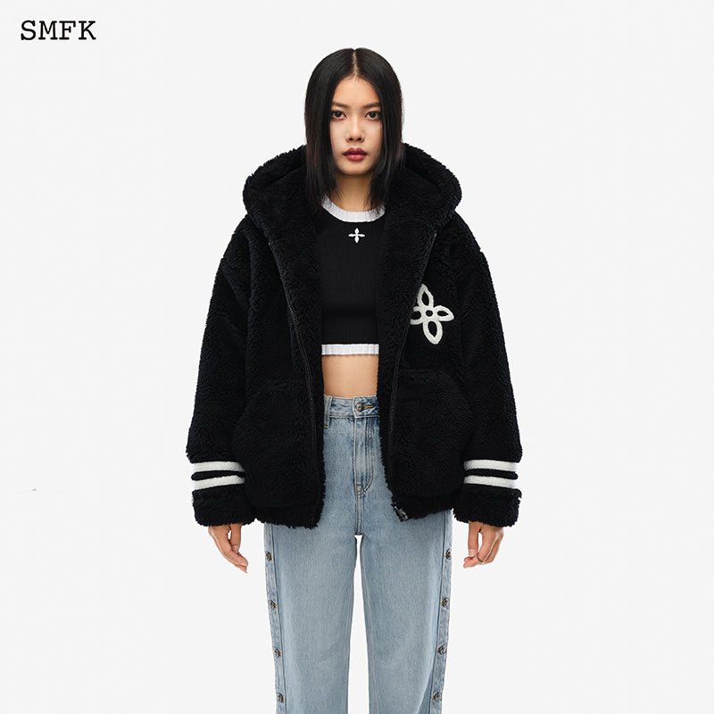 SMFK Midnight Flower Campus Fleece Hoodie | MADA IN CHINA