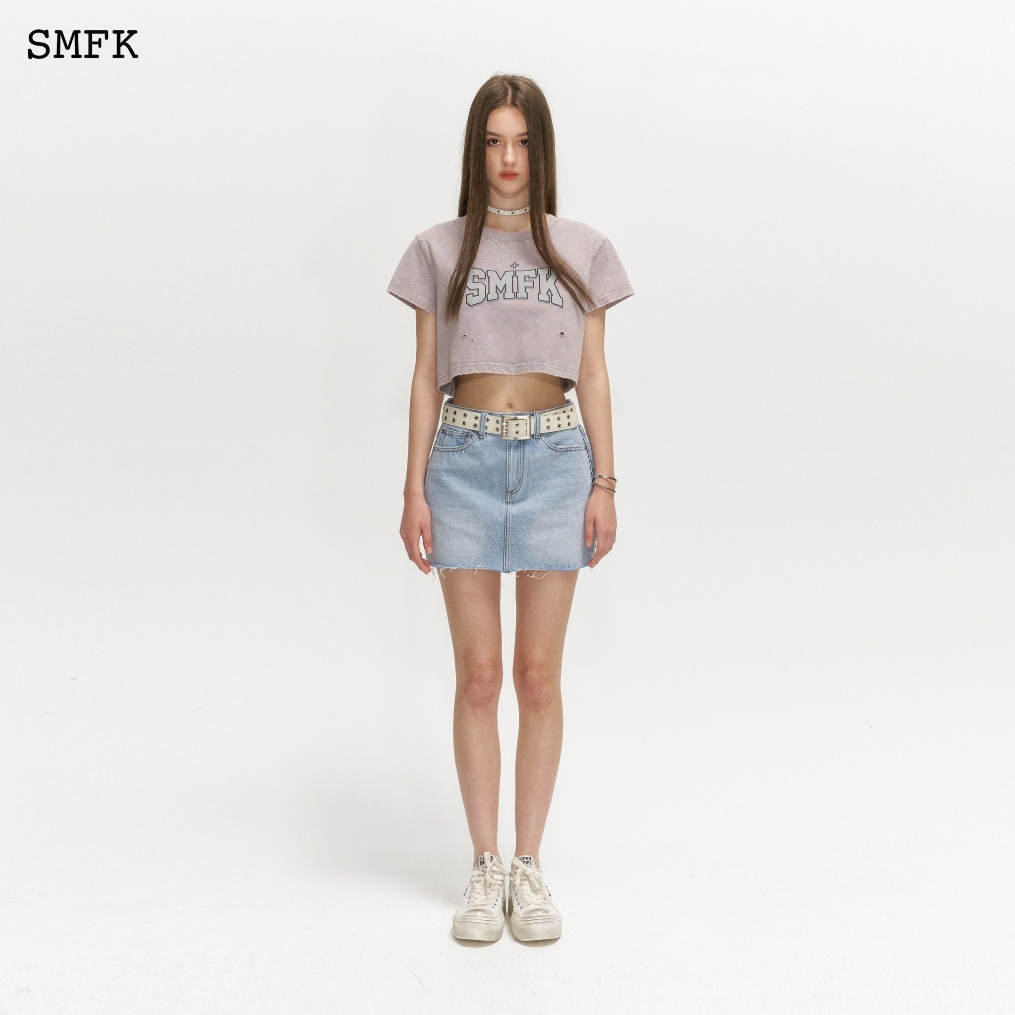 SMFK Model Light Grey Short T-shirt | MADA IN CHINA