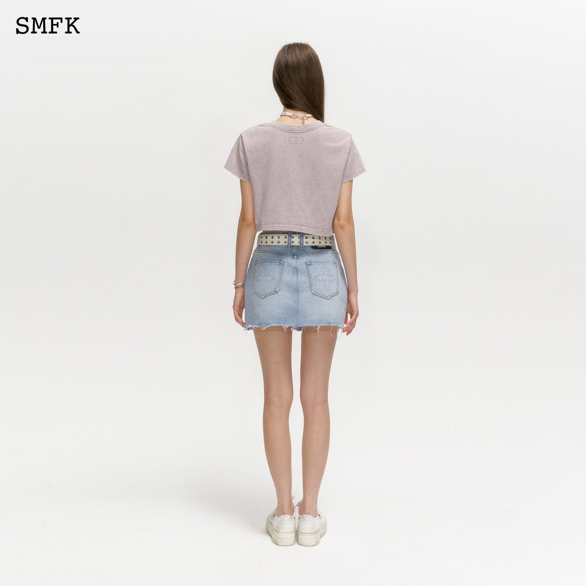 SMFK Model Light Grey Short T-shirt | MADA IN CHINA