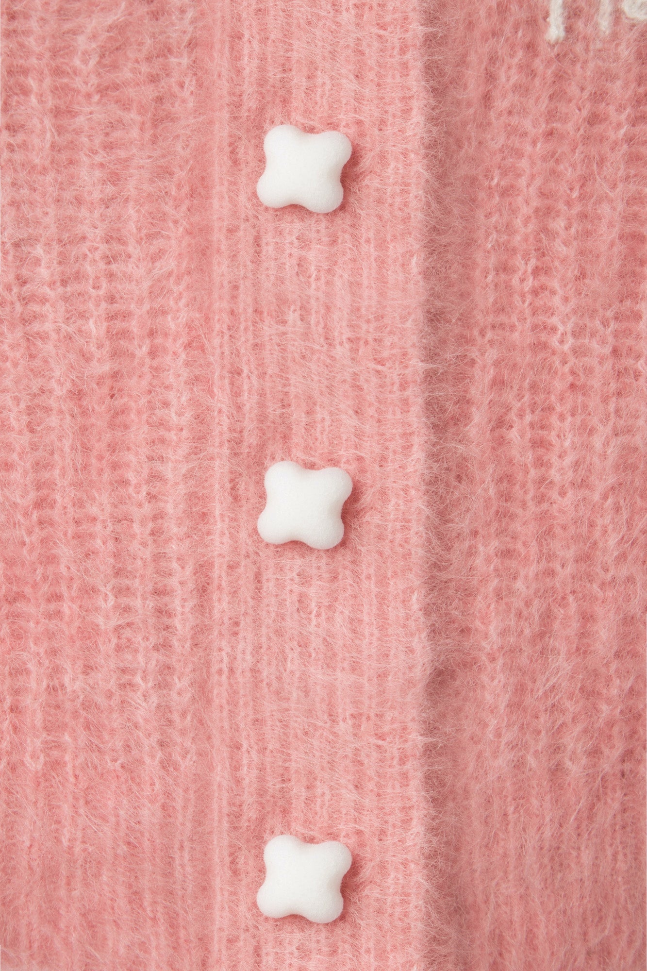 HERLIAN Mohair Pink Signature Cardigan | MADA IN CHINA