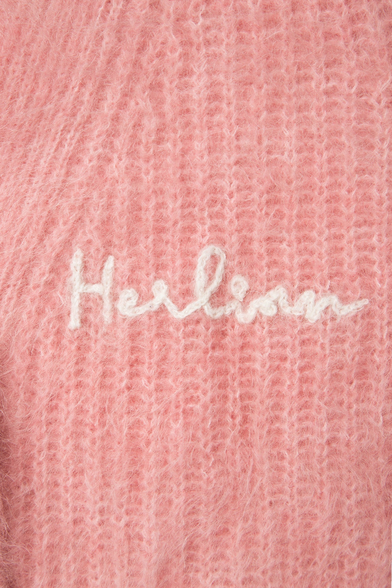 HERLIAN Mohair Pink Signature Cardigan | MADA IN CHINA