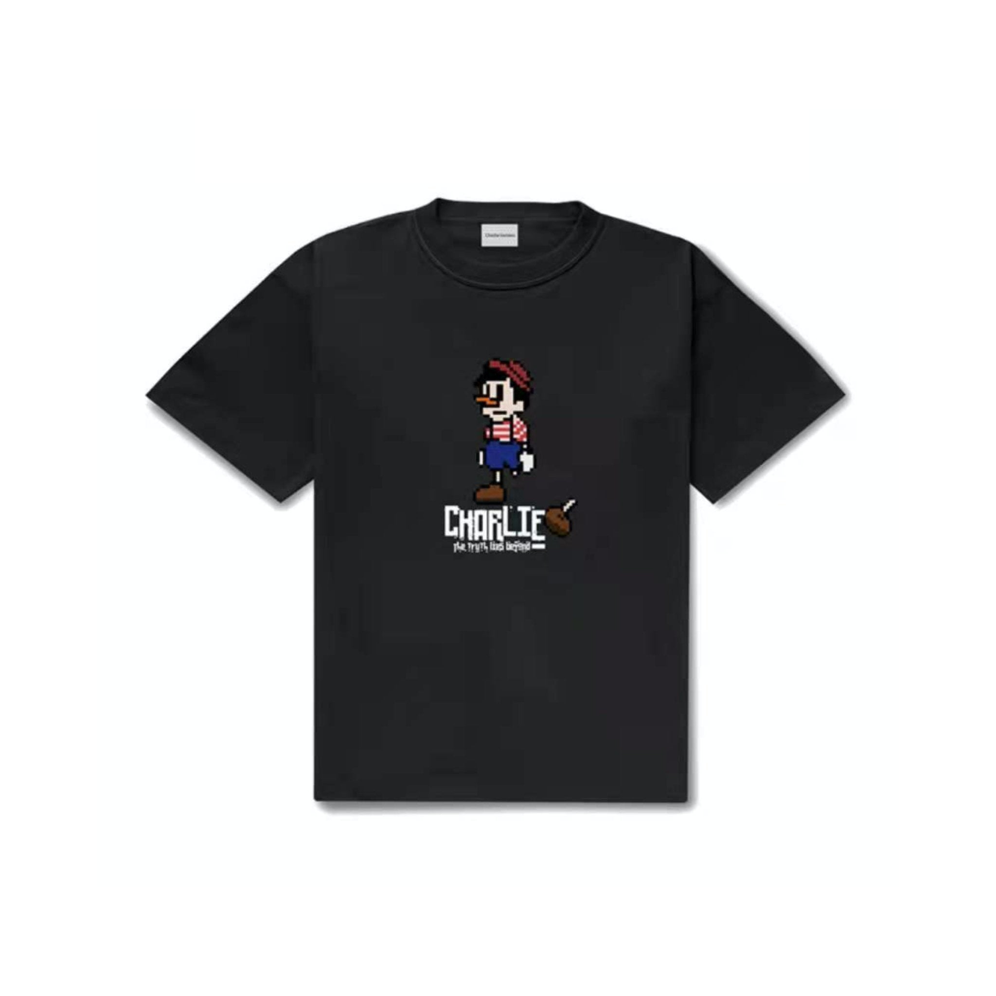 CHARLIE LUCIANO Mosaic Pinocchio Print T-Shirt Black | MADA IN CHINA