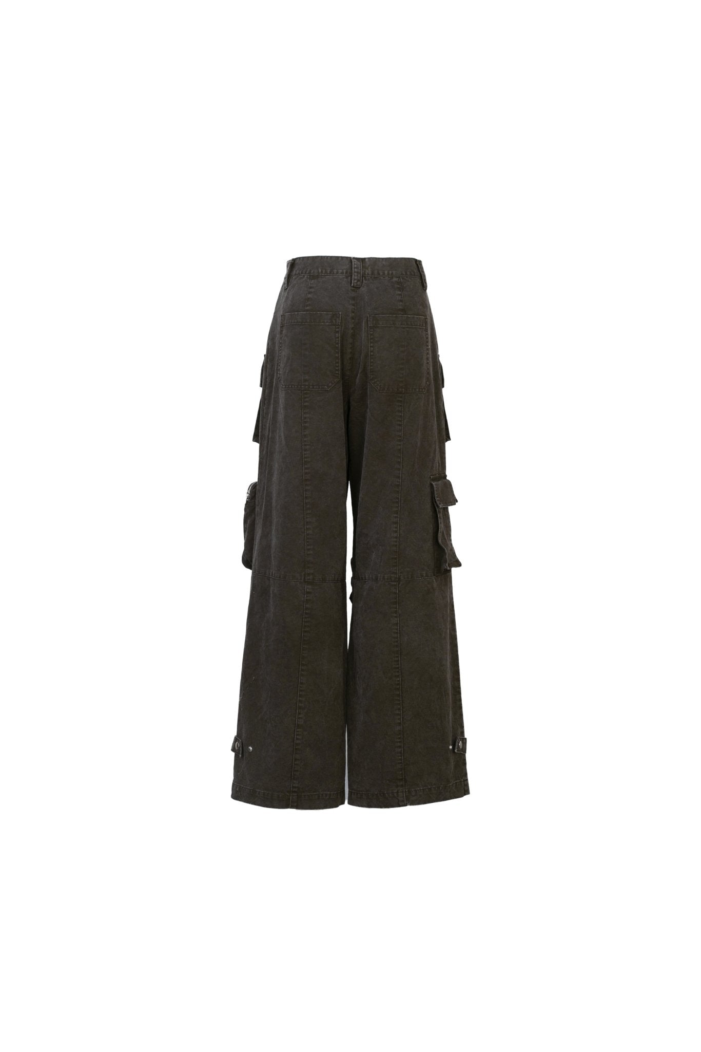 ANN ANDELMAN Multi-Pocket Wide-Leg Cargo Pants Grey | MADA IN CHINA