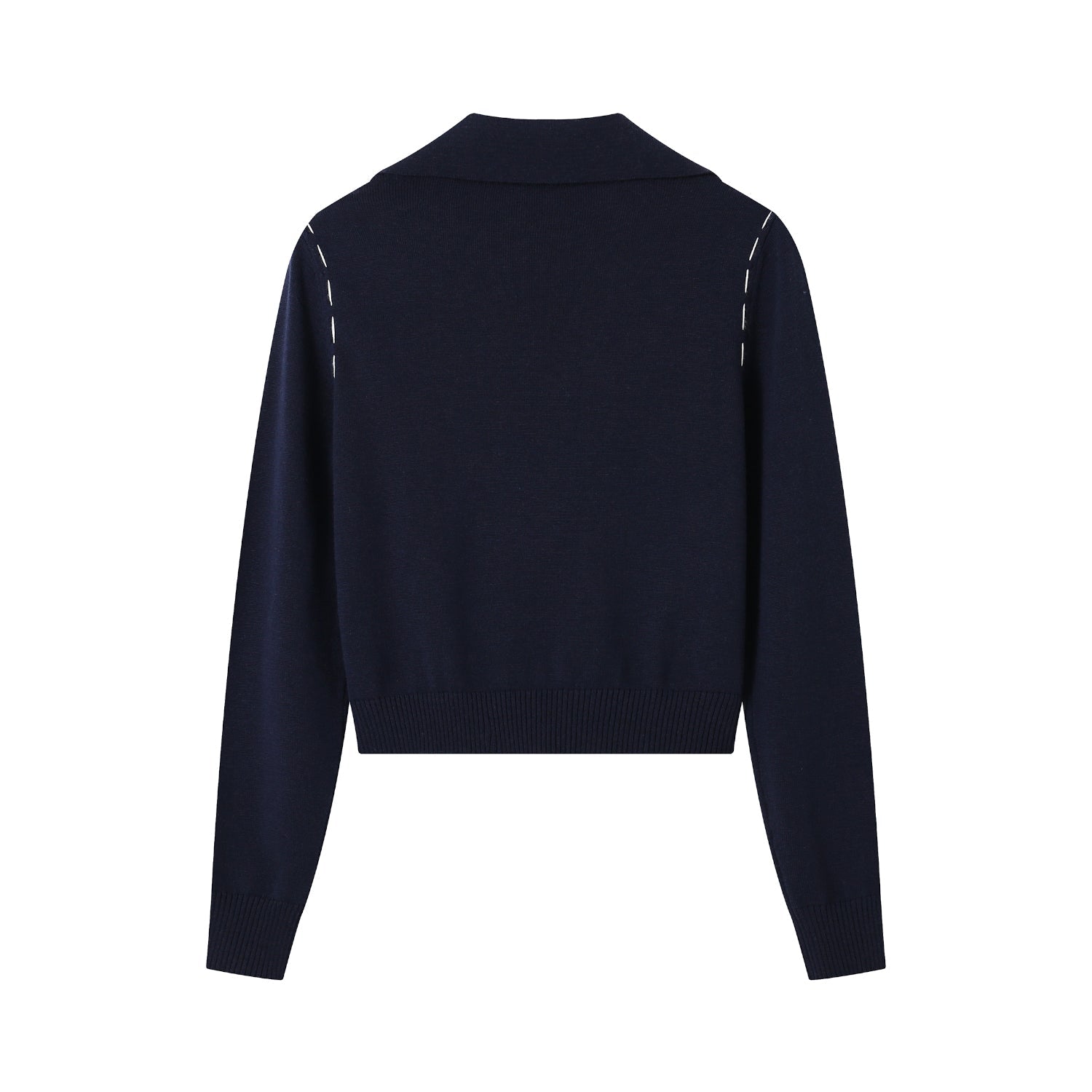 SOMESOWE Navy Blue Two Piece Minimal Cardigan | MADA IN CHINA