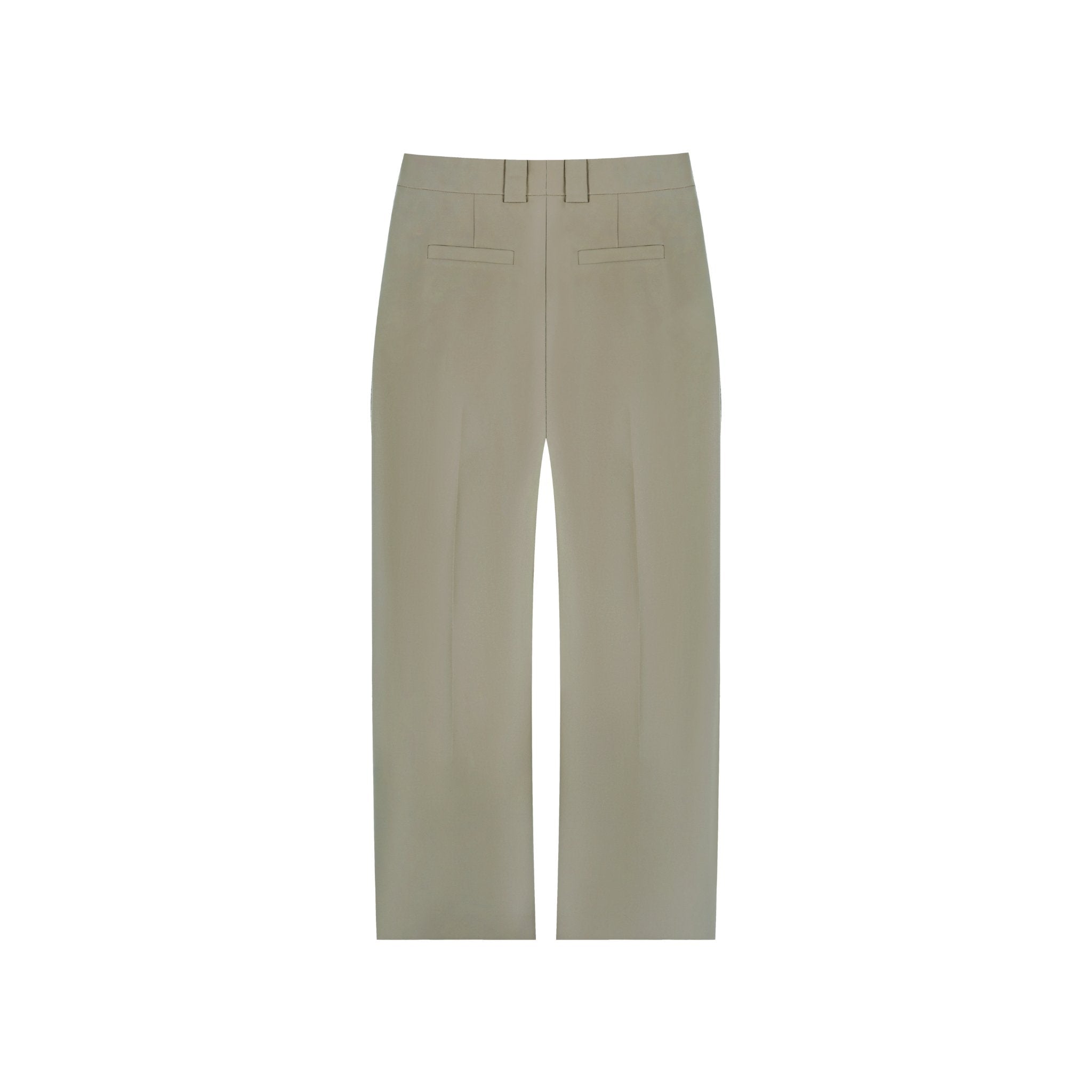 UNAWARES Olive Green Irregular Waistband Loose Pants | MADA IN CHINA