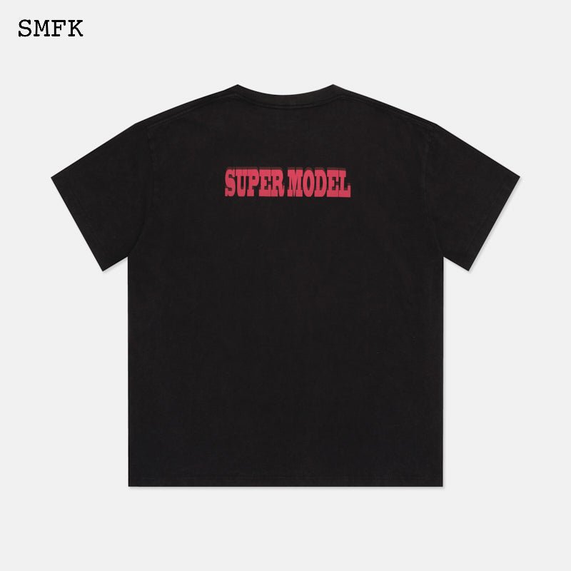 SMFK Oversized Model Black T-shirt | MADA IN CHINA