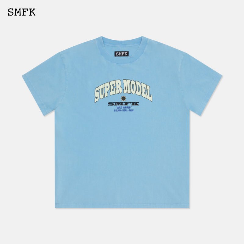 SMFK Oversized Super Model Blue T-shirt | MADA IN CHINA