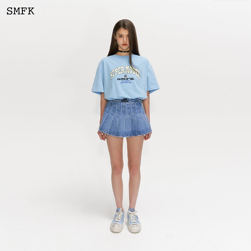 SMFK Oversized Super Model Blue T-shirt | MADA IN CHINA