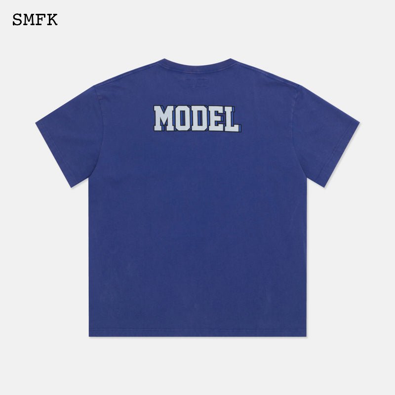 SMFK Oversized Super Model Navy T-shirt | MADA IN CHINA