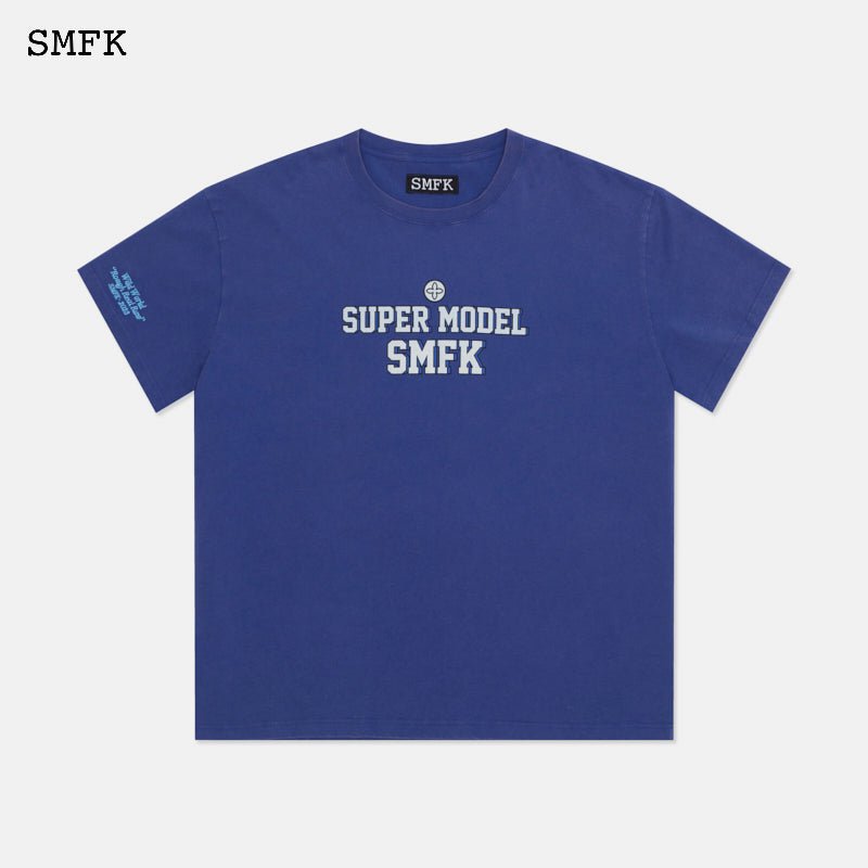 SMFK Oversized Super Model Navy T-shirt | MADA IN CHINA