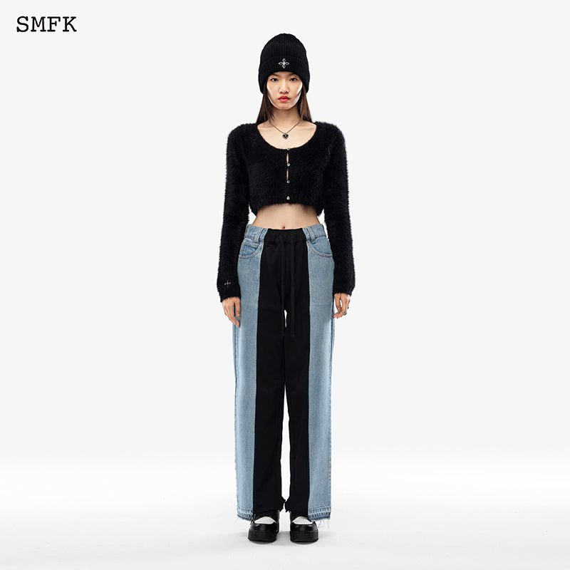 SMFK Panda Wool Short Cardigan Black | MADA IN CHINA