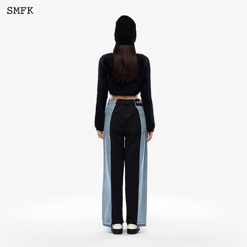 SMFK Panda Wool Short Cardigan Black | MADA IN CHINA