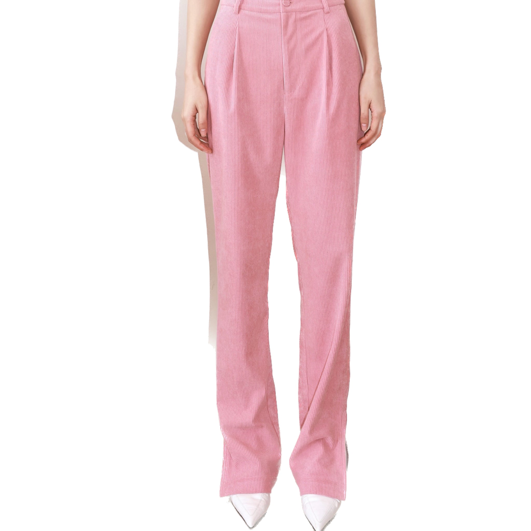 SOMESOWE Peachy Pink Straight Pants | MADA IN CHINA