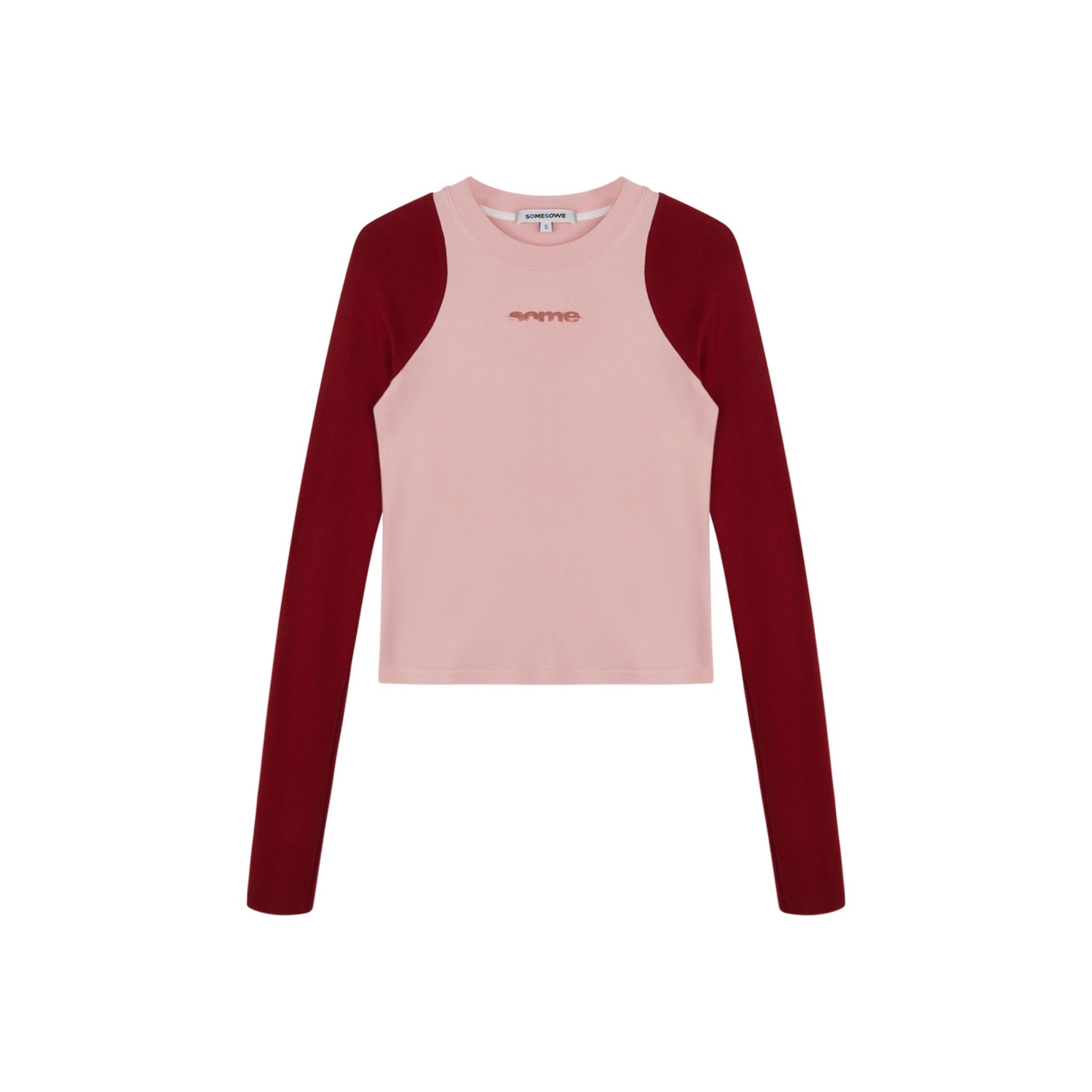 SOMESOWE Pink And Red Long Sleeve Shirt | MADA IN CHINA