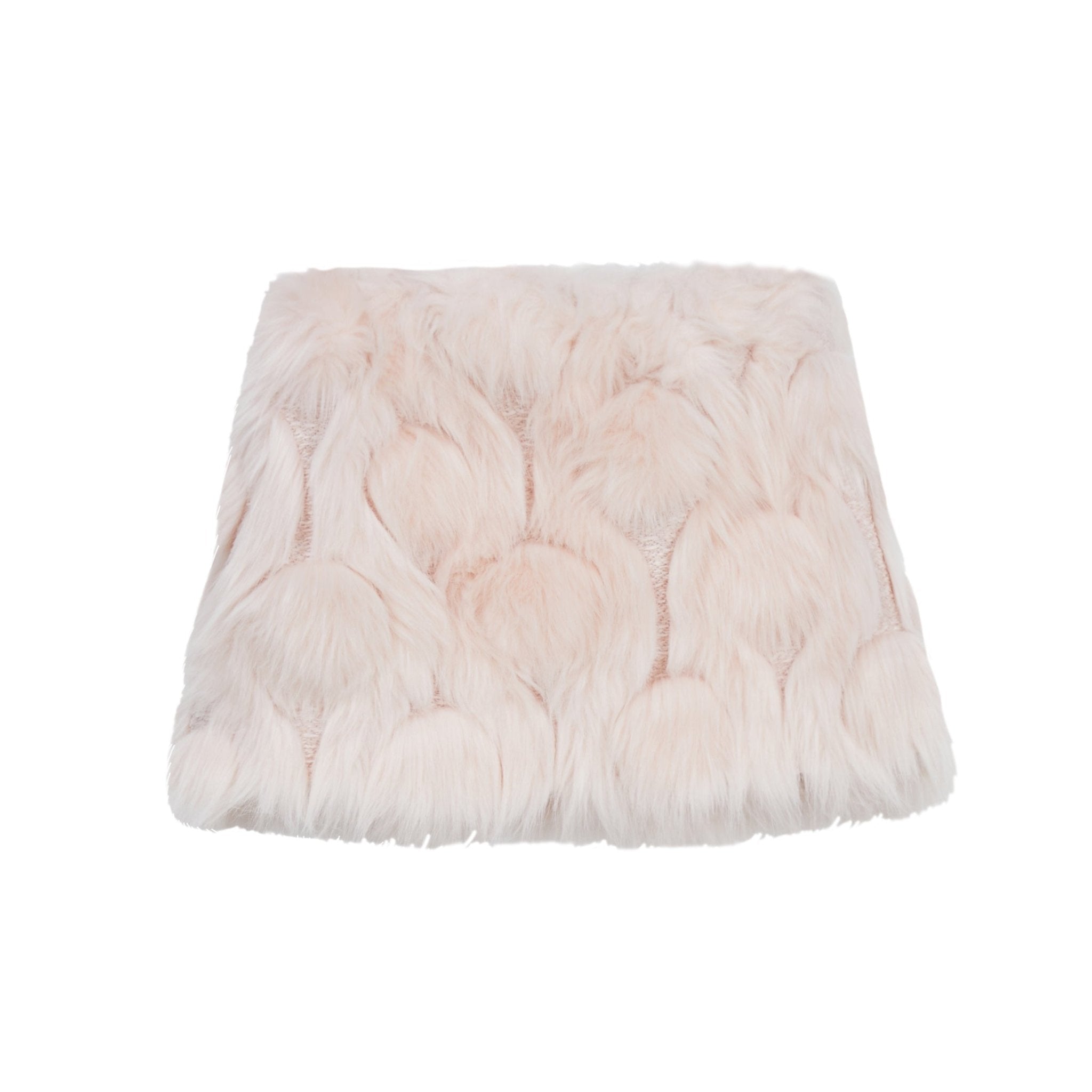 VANN VALRENCÉ Pink Eco Fur Short Skirt | MADA IN CHINA