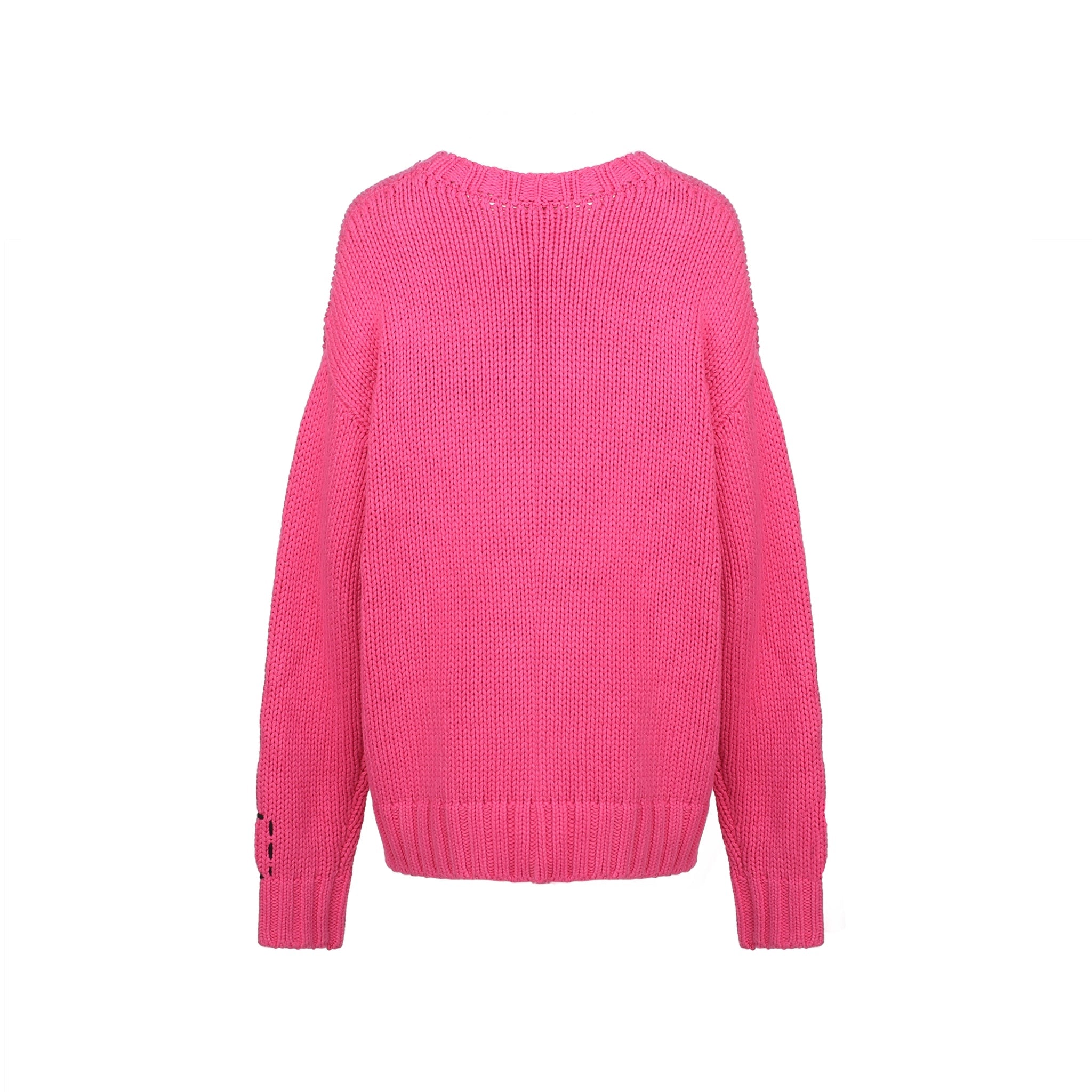 ANN ANDELMAN Pink Ribbon Logo Sweater | MADA IN CHINA