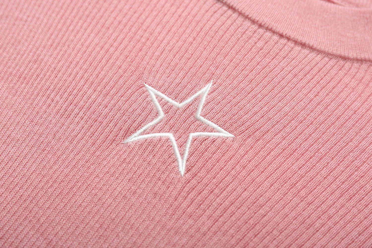 SOMESOWE Pink Stitched Star Bottoming Shirt | MADA IN CHINA