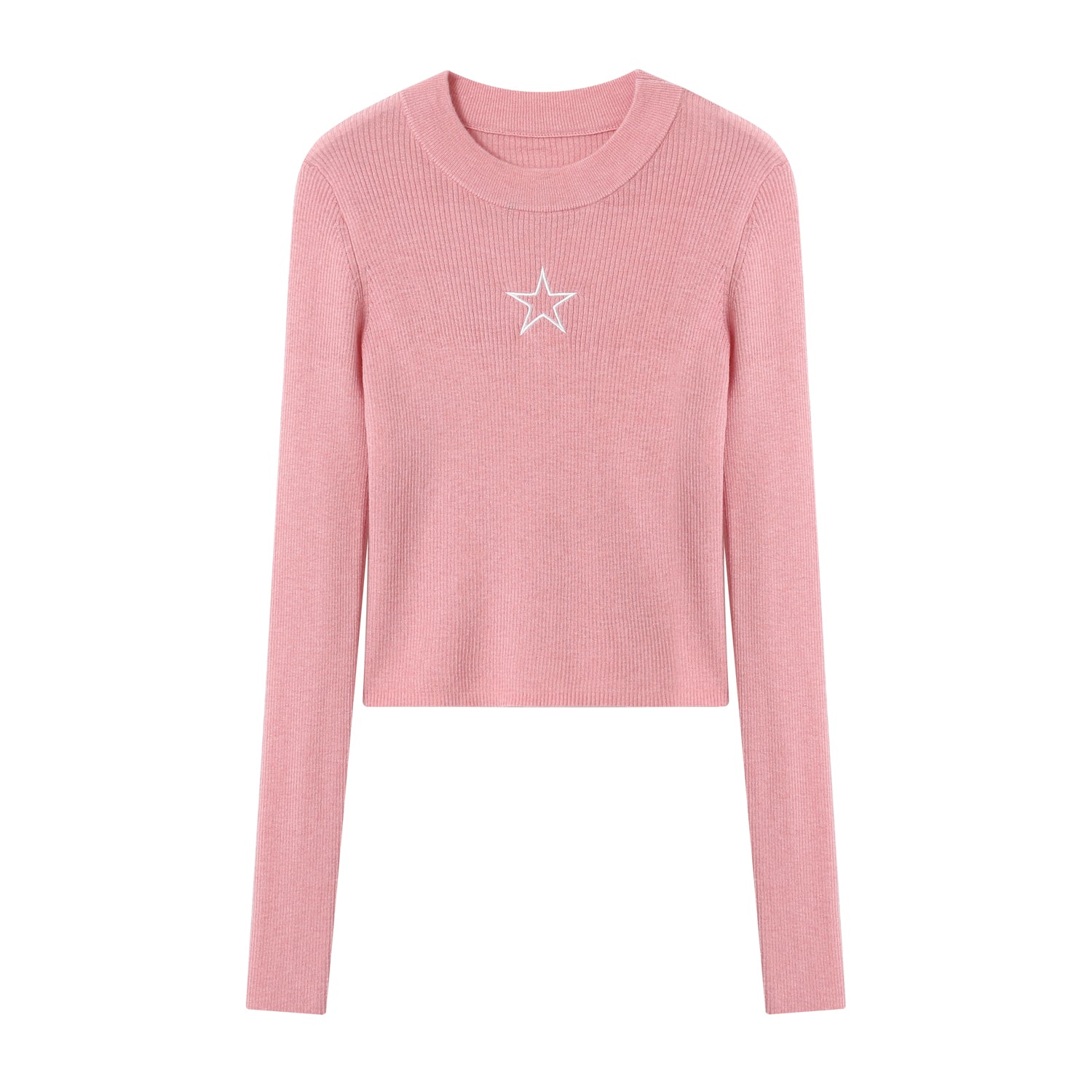 SOMESOWE Pink Stitched Star Bottoming Shirt | MADA IN CHINA