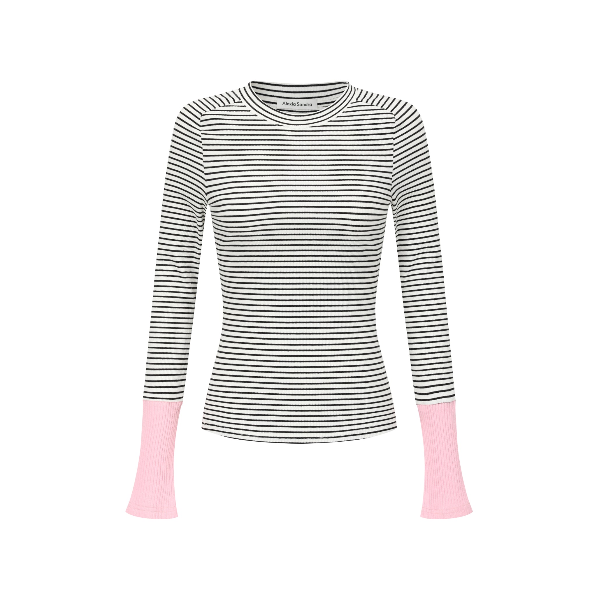 Alexia Sandra Pink Stripe Long-Sleeve T-Shirt | MADA IN CHINA