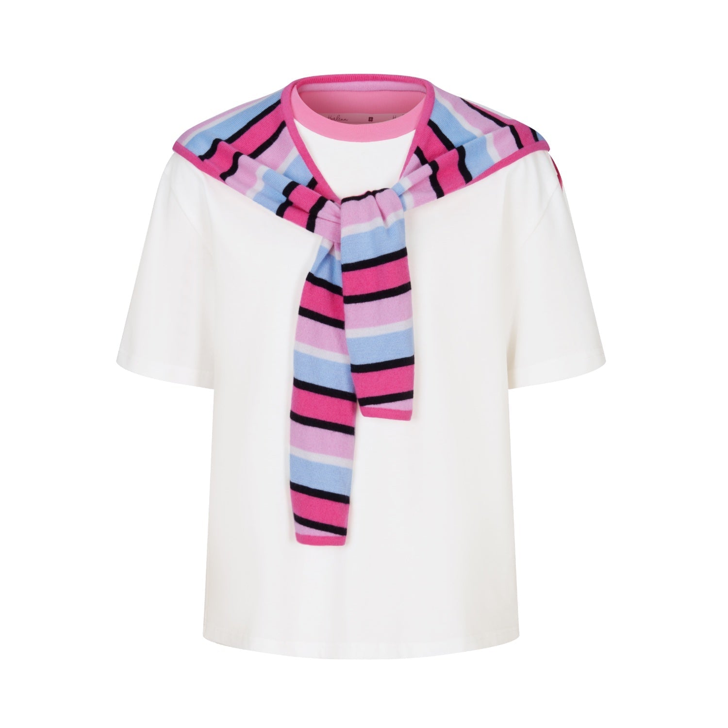 HERLIAN Pink Stripe T-shirt | MADA IN CHINA