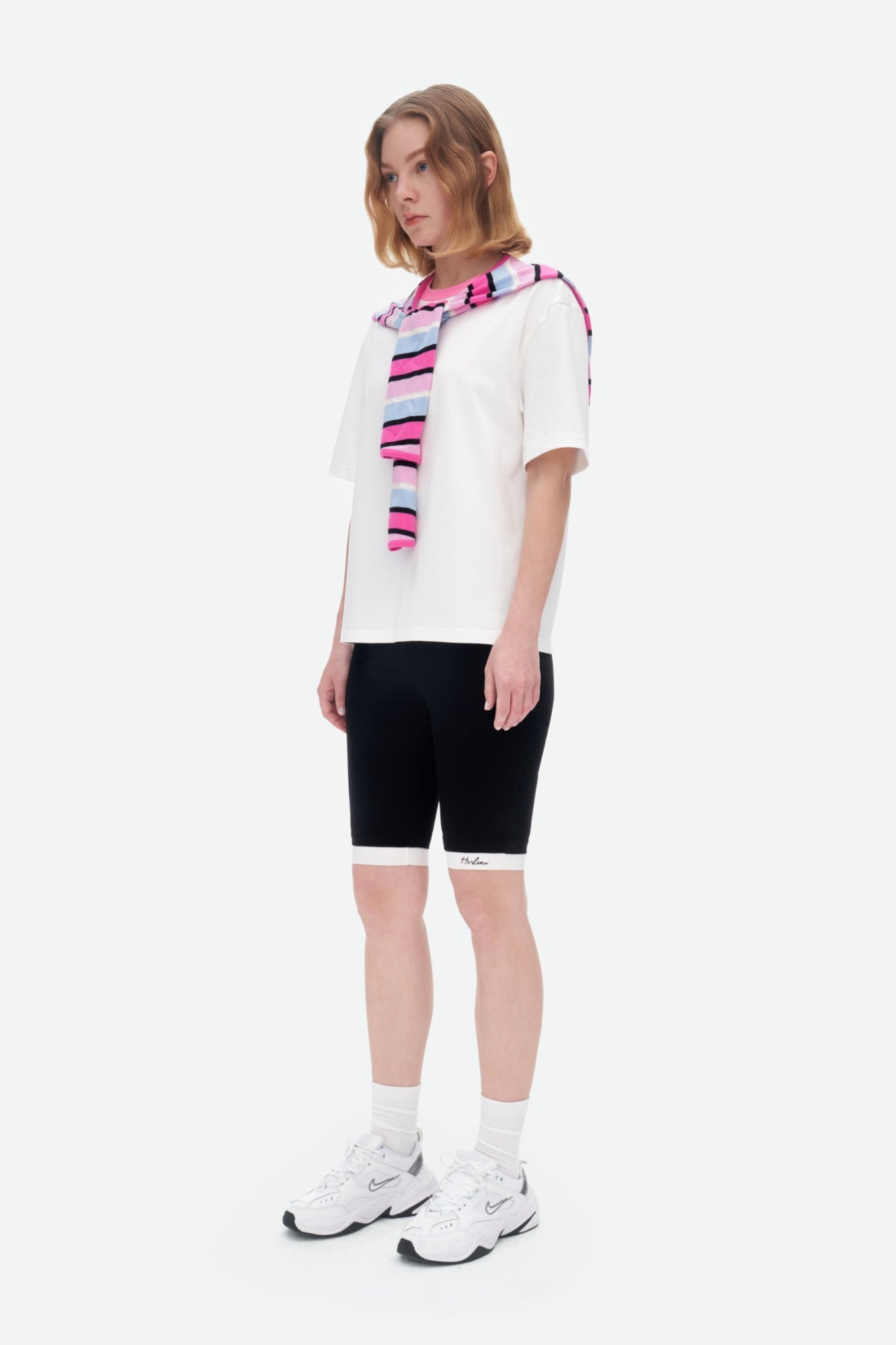 HERLIAN Pink Stripe T-shirt | MADA IN CHINA