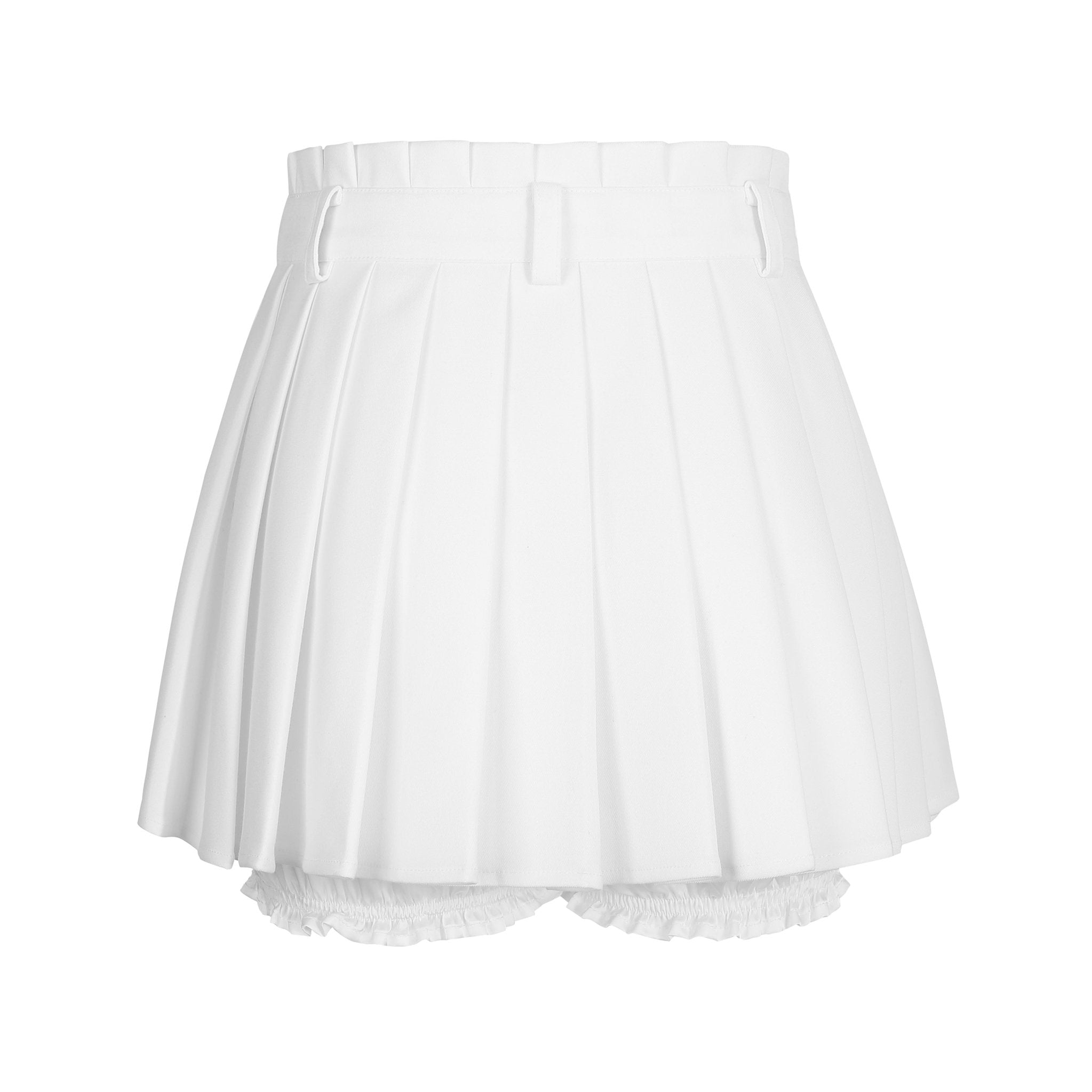 THREE QUARTERS Pleated Skirt White | MADA IN CHINA