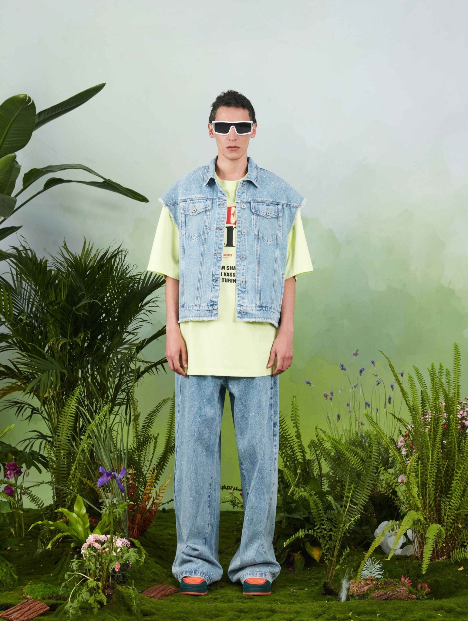 VANN VALRENCÉ Pressed Drill Denim Jacket Vest | MADA IN CHINA