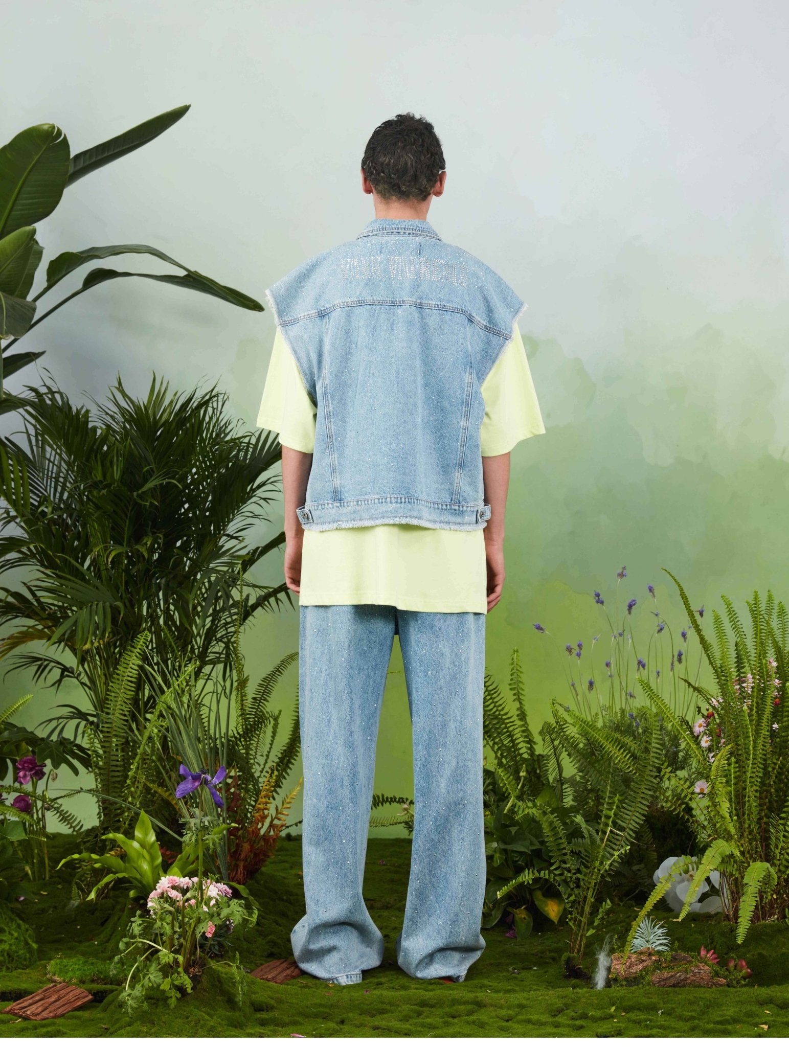 VANN VALRENCÉ Pressed Drill Denim Jacket Vest | MADA IN CHINA